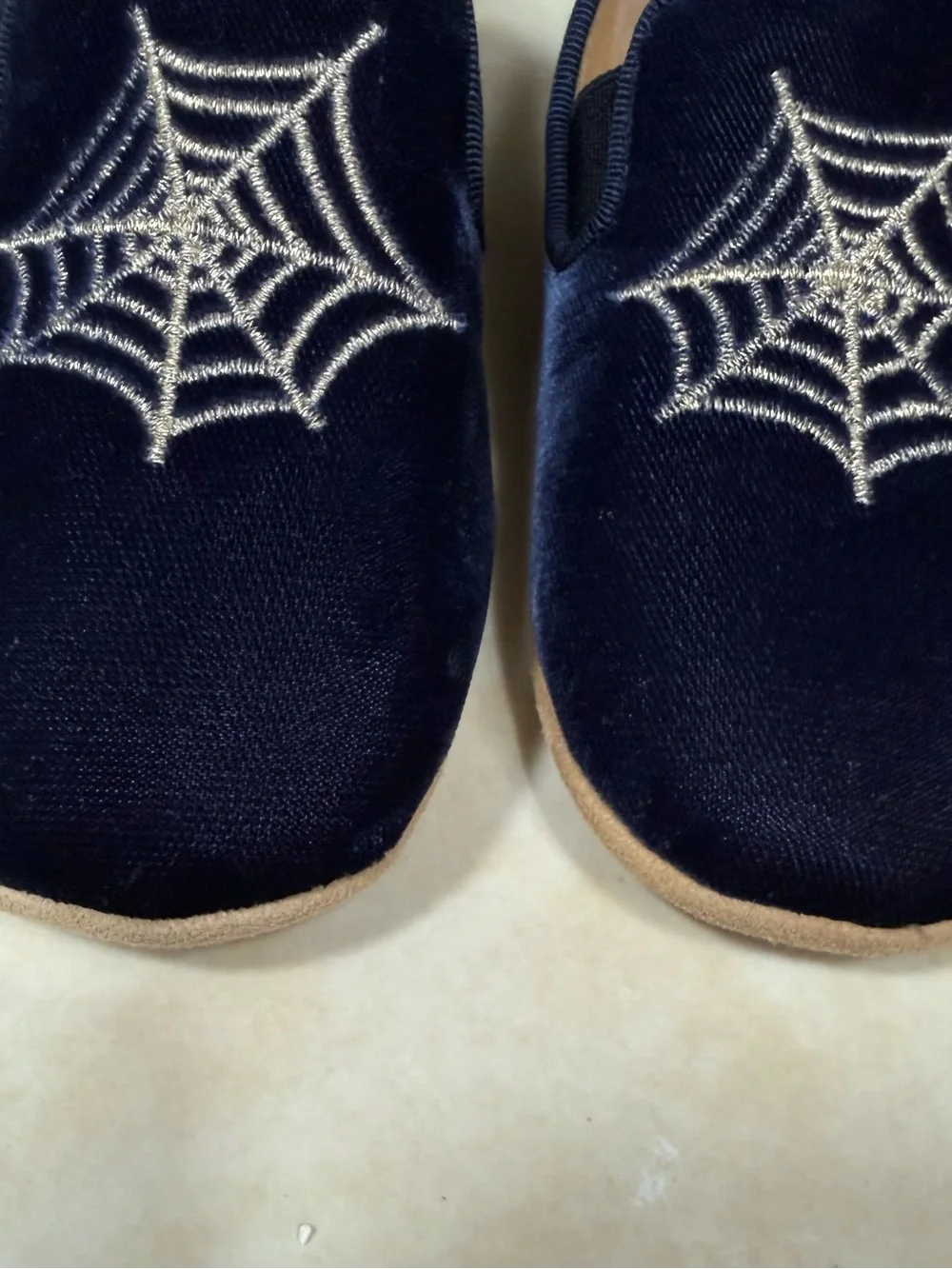Charlotte Olympia Incy Wincy Blue Velvet Suede sole shoes size 26